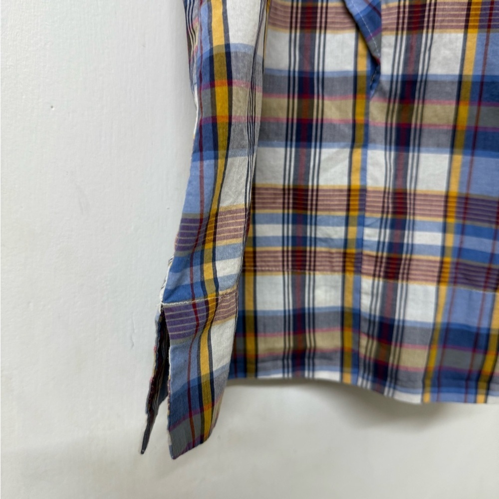 J. Crew Multicolor Plaid Ruffle Blouse - Picture 3 of 13